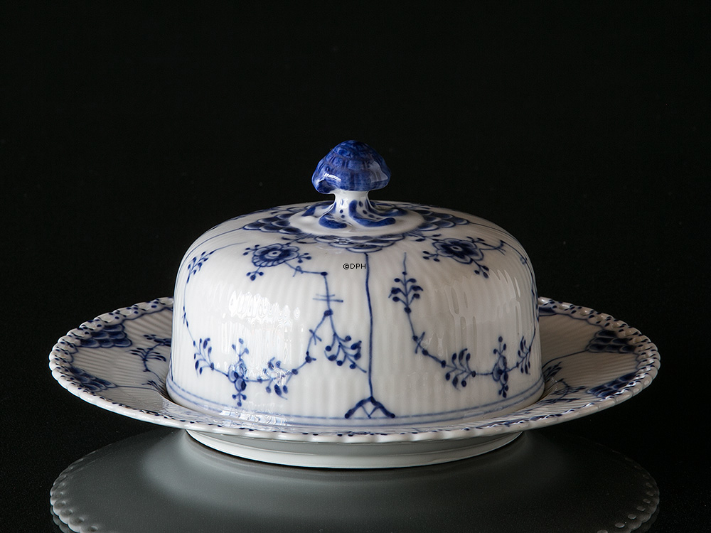 Musselmalet Halbspitze kleines Deckelglas Royal Copenhagen Nr. 1003