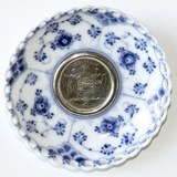 Musselmalet Vollspitze, Kerzenring mit Münze 2 Krone Christian X 1870-1930