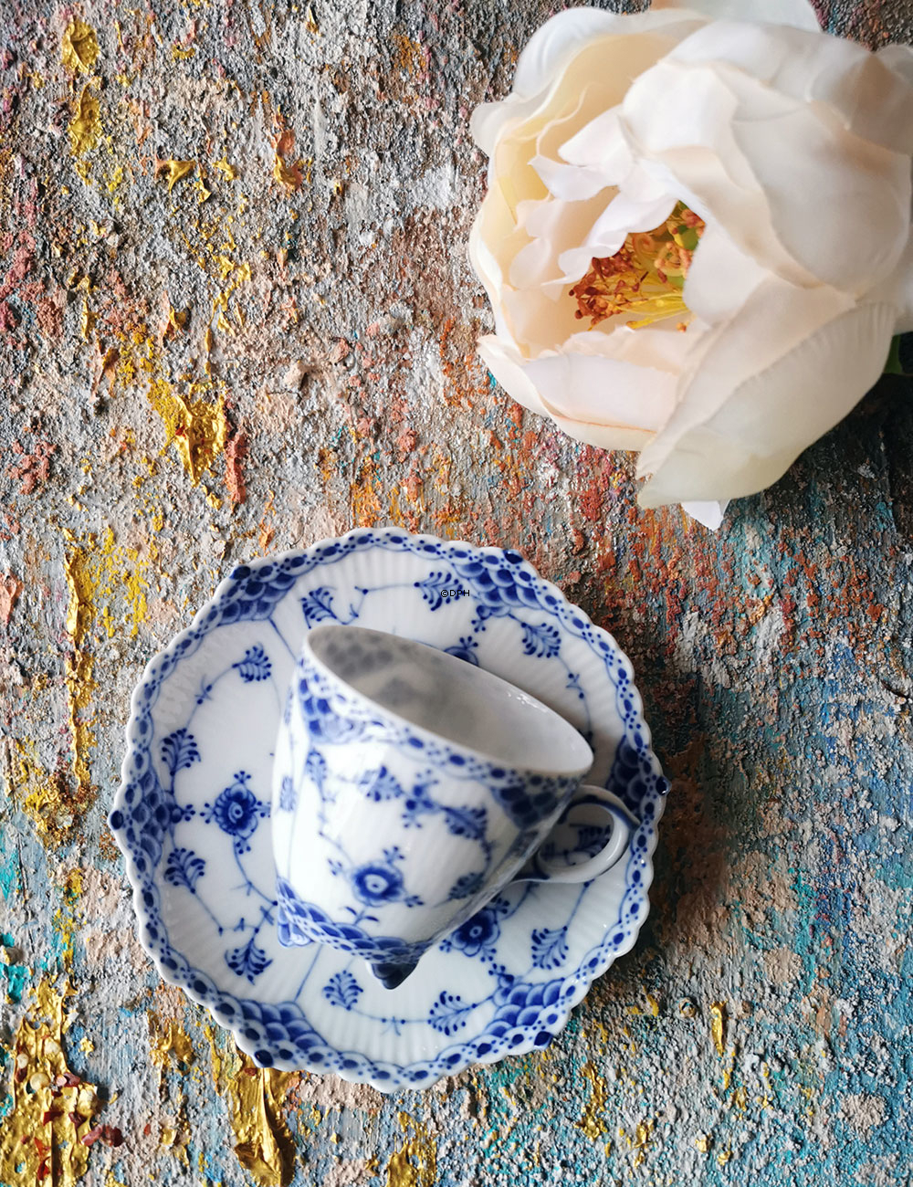 Musselmalet, Vollspitze, Espressotasse, Royal Copenhagen Nr. 1037