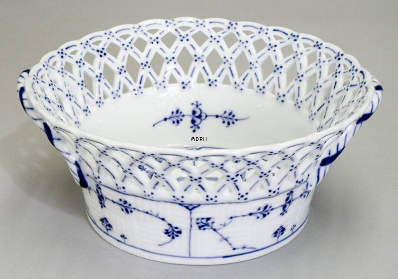 Musselmalet Vollspitze, runde Schüssel 19cm, Royal Copenhagen Nr. 1050