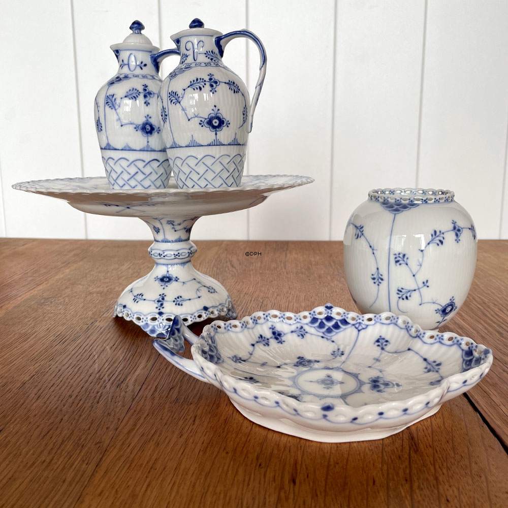 Musselmalet Vollspitze, Vase Nr. 1/1190, Royal Copenhagen