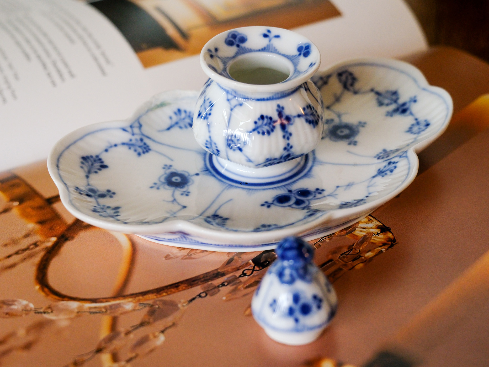 Musselmalet kleines Schälchen/Tintenfass, Royal Copenhagen Nr. 1/129