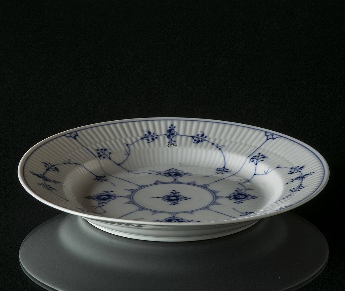 Musselmalet Gerippt, Essteller 21 cm, Royal Copenhagen Nr. 186