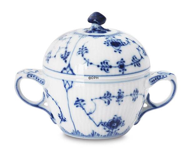 Musselmalet Gerippt, Zuckerdose, Royal Copenhagen Nr. 244