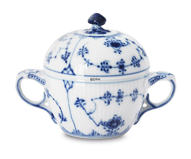 Musselmalet Gerippt, Zuckerdose, Royal Copenhagen Nr. 245