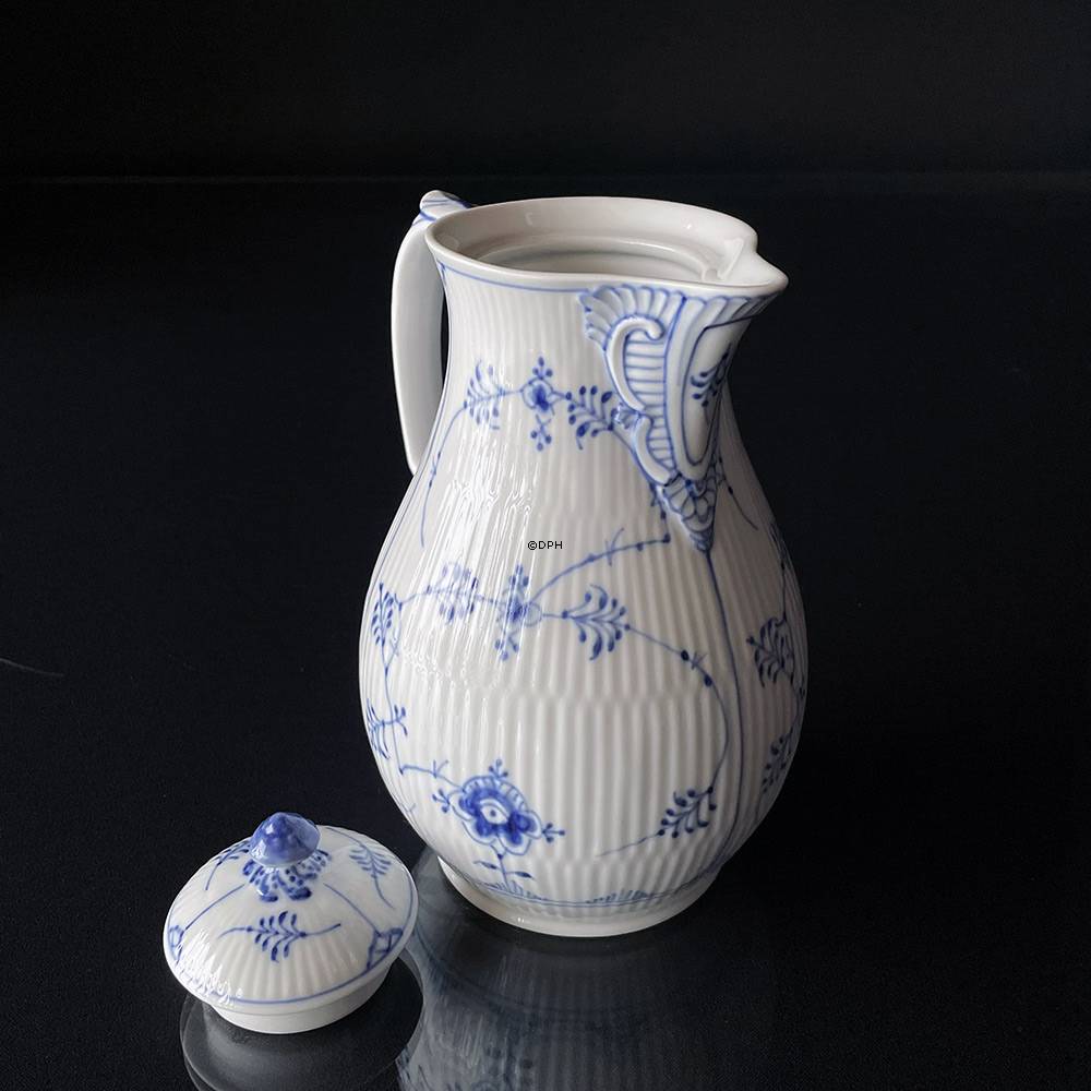 Musselmalet Gerippt, Kanne Nr. 1-30, Royal Copenhagen Sehr selten (hat eine kleine Absplitterung am Boden)