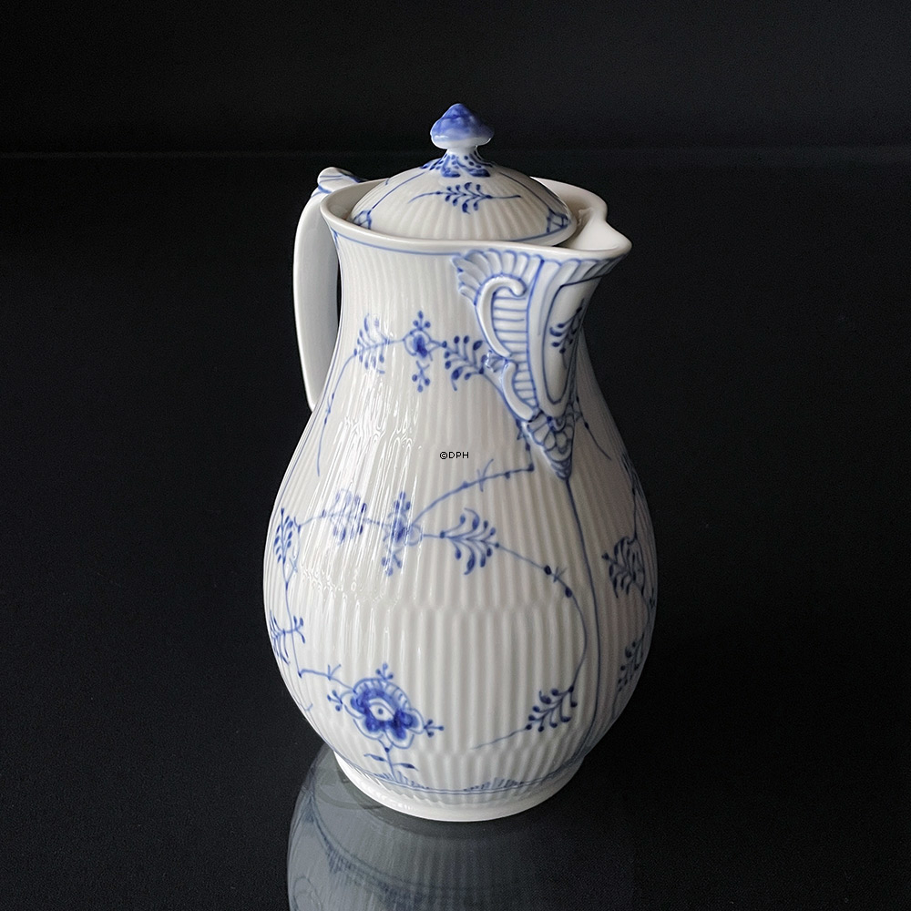 Musselmalet Gerippt, Kanne Nr. 1-30, Royal Copenhagen Sehr selten (hat eine kleine Absplitterung am Boden)