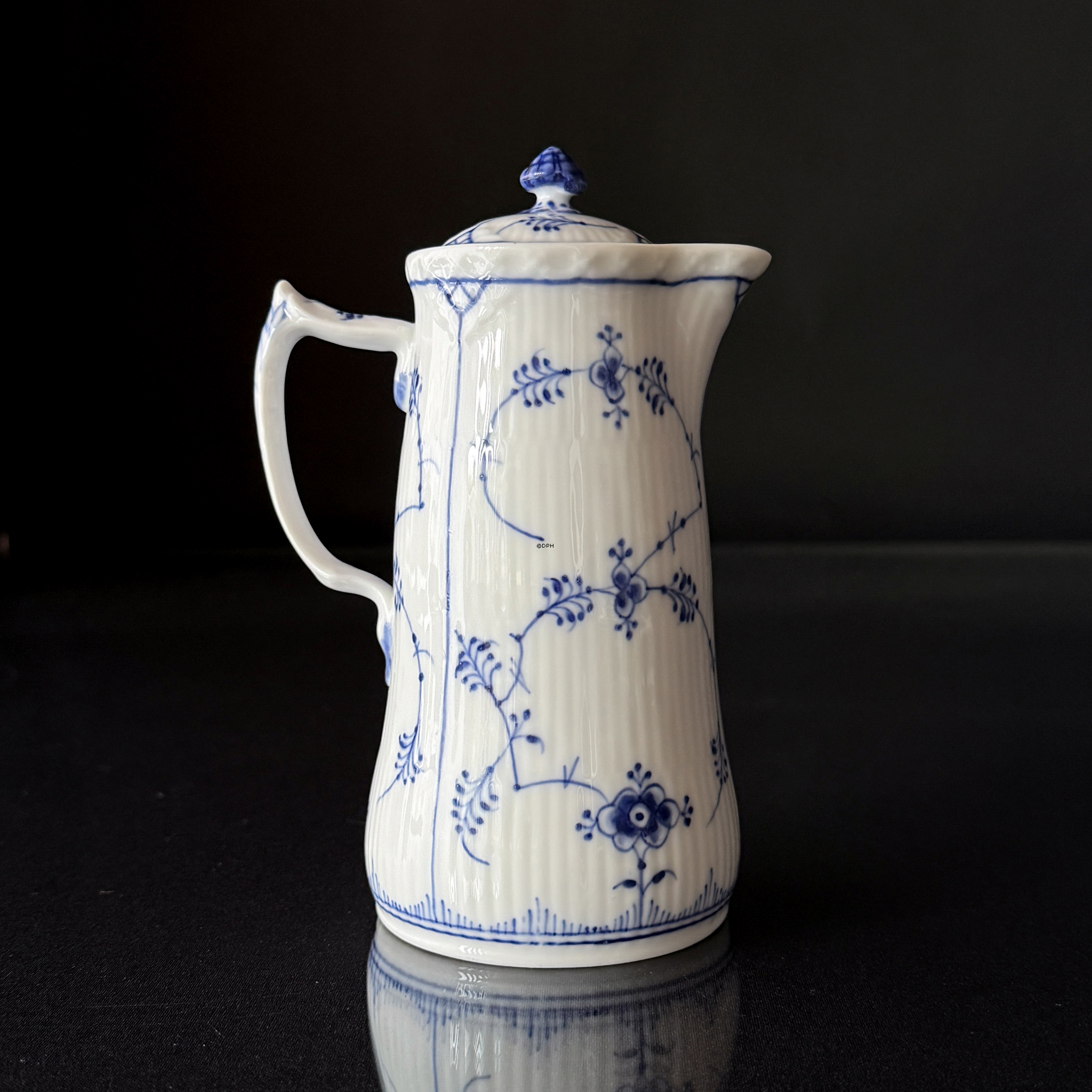 Musselmalet Gerippt, Kanne Nr. 1-32, Royal Copenhagen Sehr selten