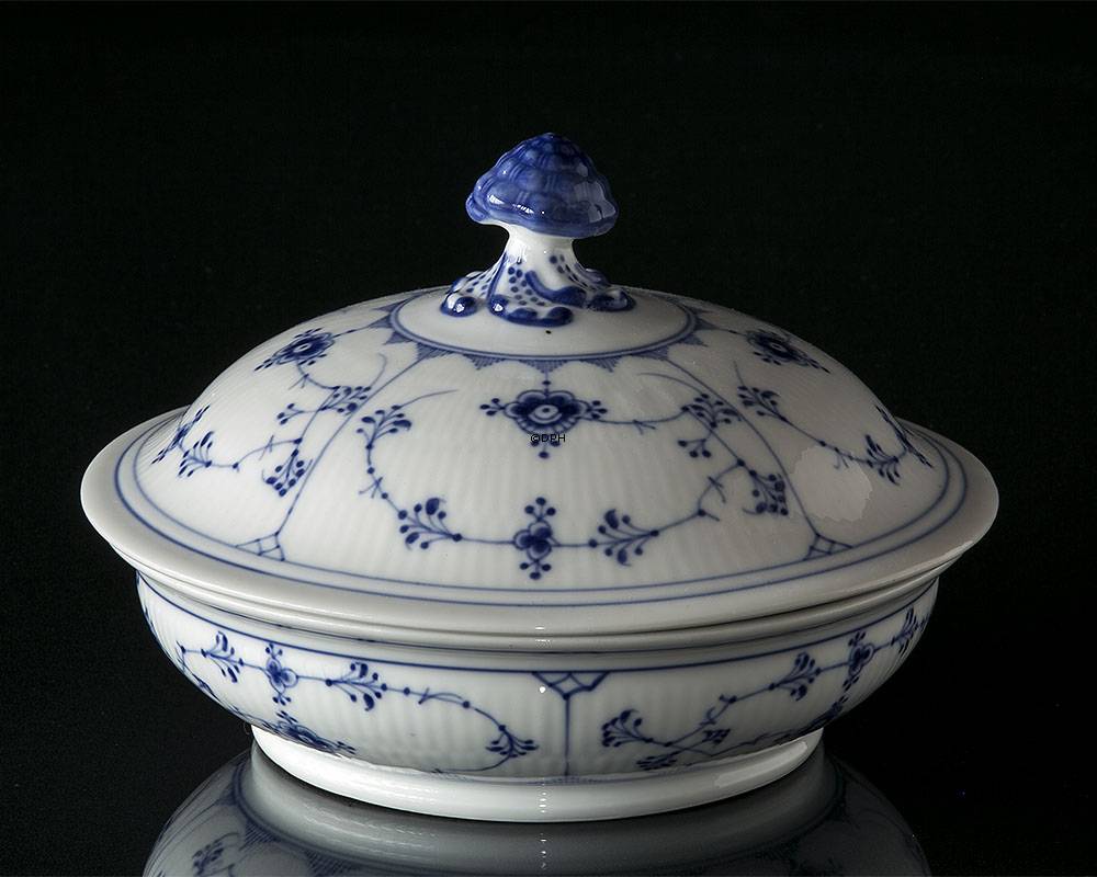 Musselmalet Gerippt, Terrine mit Deckel, Royal Copenhagen