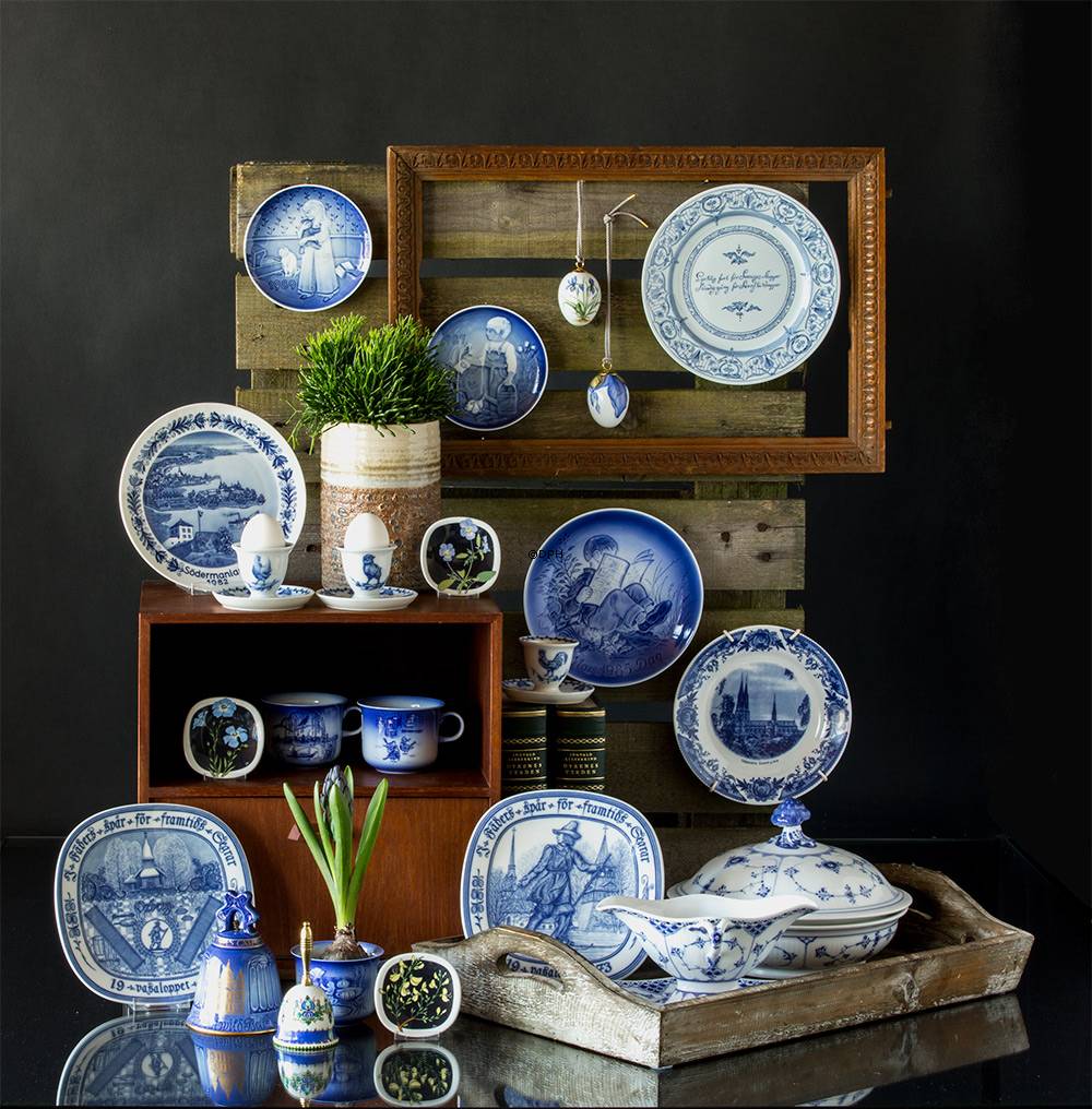 Musselmalet Gerippt, Terrine mit Deckel, Royal Copenhagen