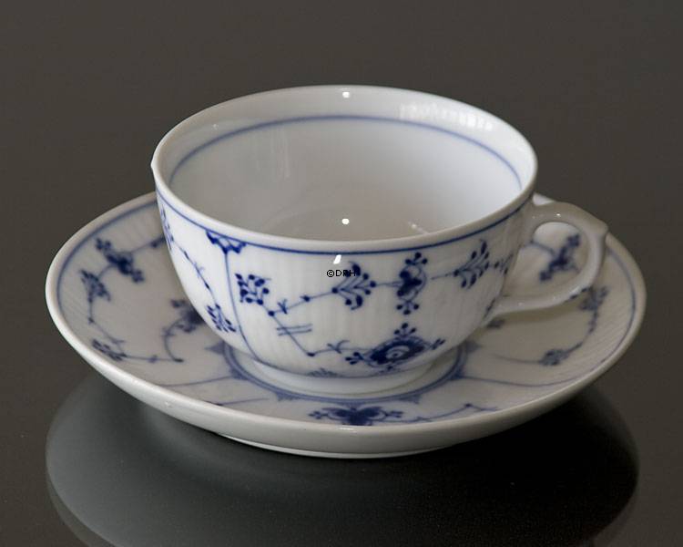 Musselmalet Gerippt, Teetasse / Kaffeetasse 1dl, Royal Copenhagen Nr. 465