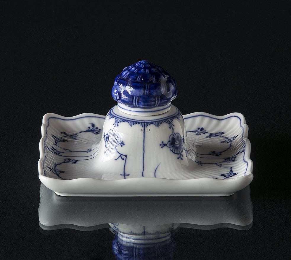 Musselmalet Gerippt Tintehalter 15cm, Royal Copenhagen Nr. 475