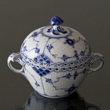 Musselmalet, Halbspitze, Zuckerdose, Royal Copenhagen Nr. 606