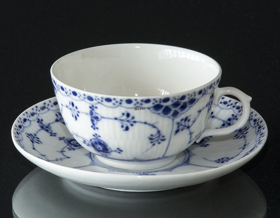 Musselmalet Halbspitze, Teetasse, Royal Copenhagen Nr. 713