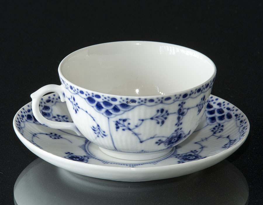 Musselmalet Halbspitze, Teetasse, Royal Copenhagen Nr. 713