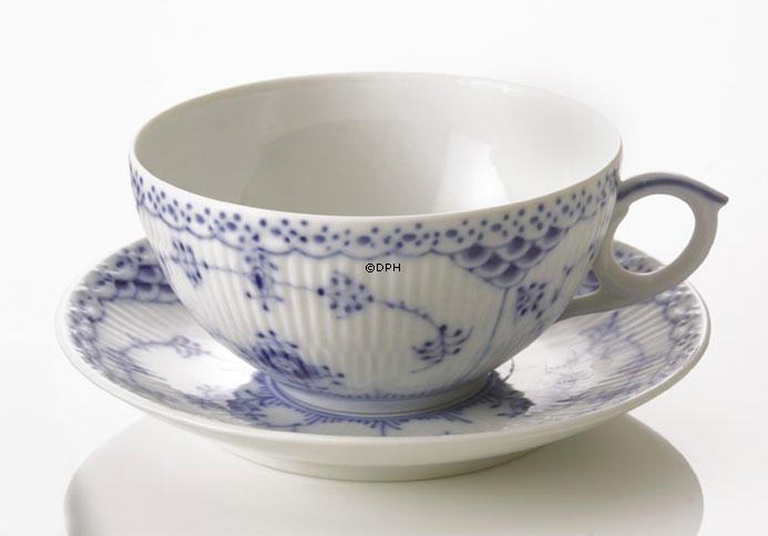 Musselmalet Halbspitze, Teetasse, Royal Copenhagen Nr. 713