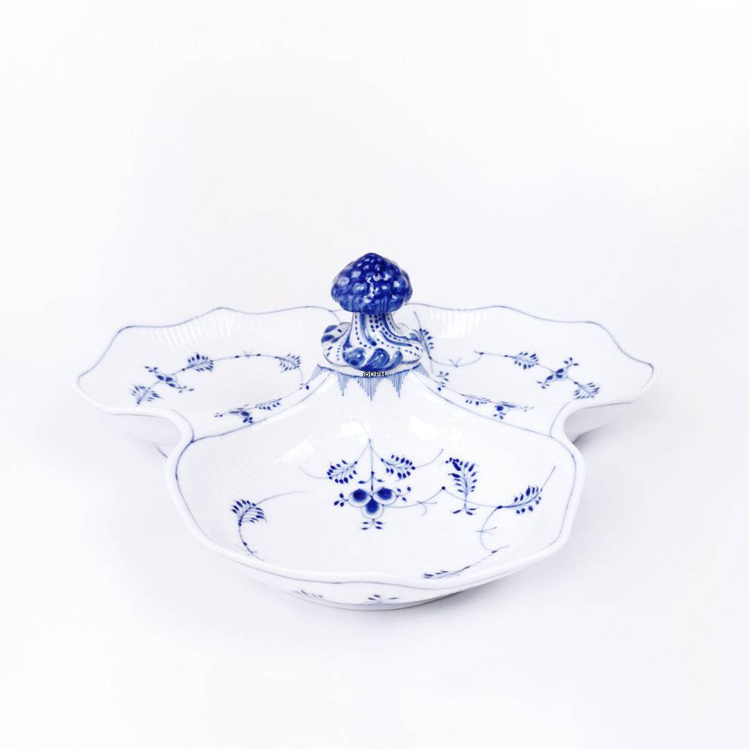 Musselmalet Gerippt, Cabaret Platte Nr. 1/8, Royal Copenhagen 33cm