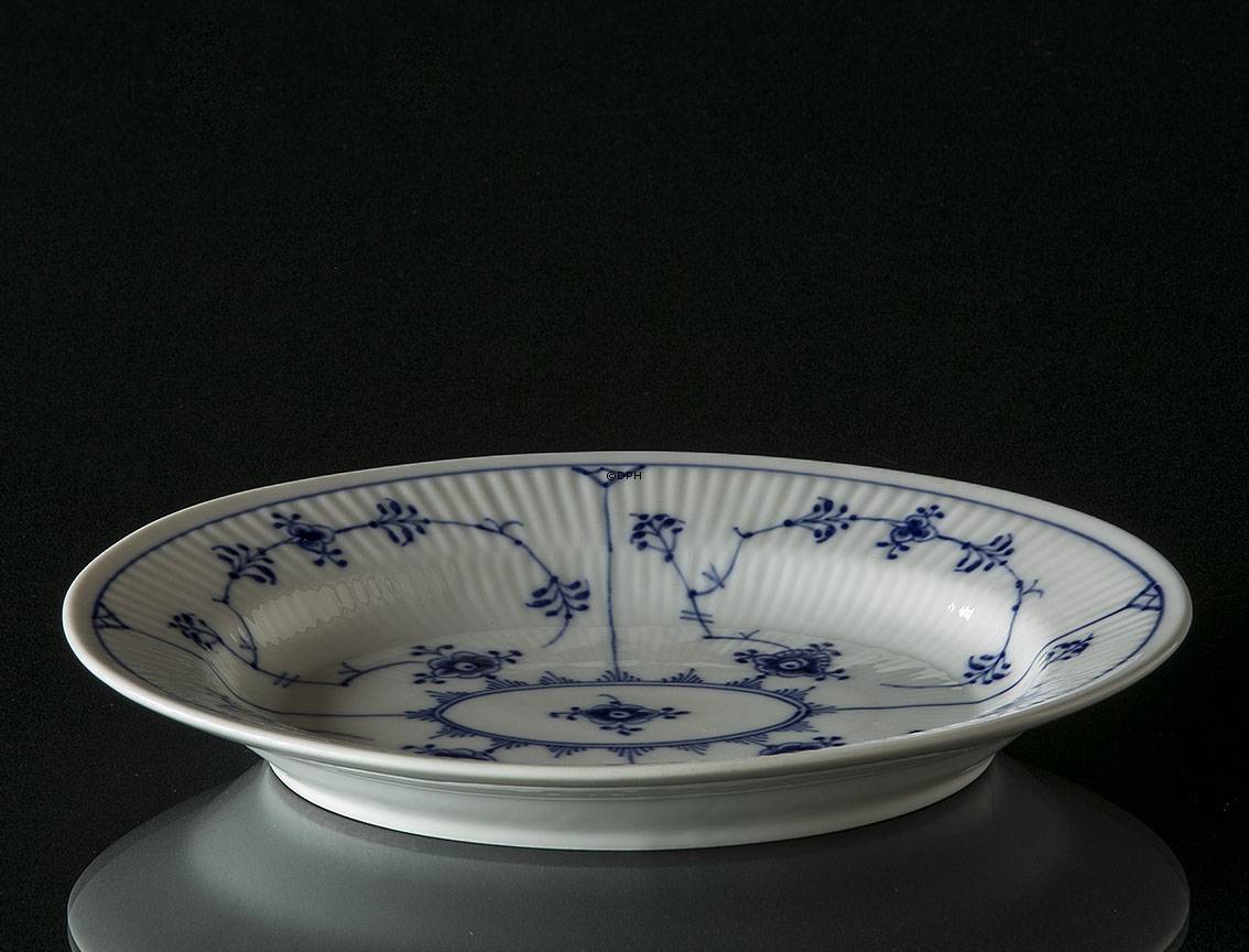 Musselmalet Gerippt, Servierplatte, Royal Copenhagen 23cm, Royal Copenhagen Nr. 1-95