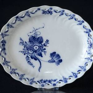 Blaue Blume, geschweifte, ovale Servierplatte 27 cm | Nr. 10-1580 | DPH Trading