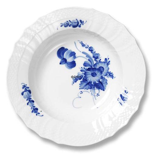 Blaue Blume, geschweift, Suppenteller 23,5 cm Nr. 10/1615, Royal Copenhagen