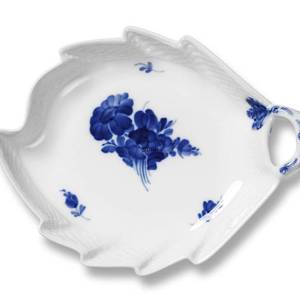 Blaue Blume, glatt, Servierplatte, blattförmig ø26cm | Nr. 10-8003 | Alt. 10/8003 | DPH Trading