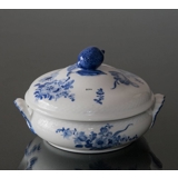 Blaue Blume, Glatt, runde Schale mit Deckel Nr. 10/8055, Royal Copenhagen