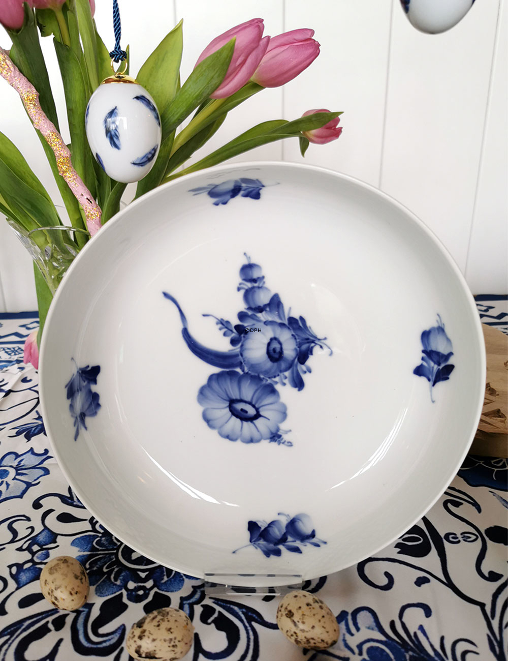Blaue Blume, glatt, Salatschüssel, klein Nr. 10/8060 oder 577, Royal Copenhagen 21,5 cm