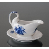 Blaue Blume, glatt, Sauciere auf festen Stand Nr. 10/8068, Royal Copenhagen