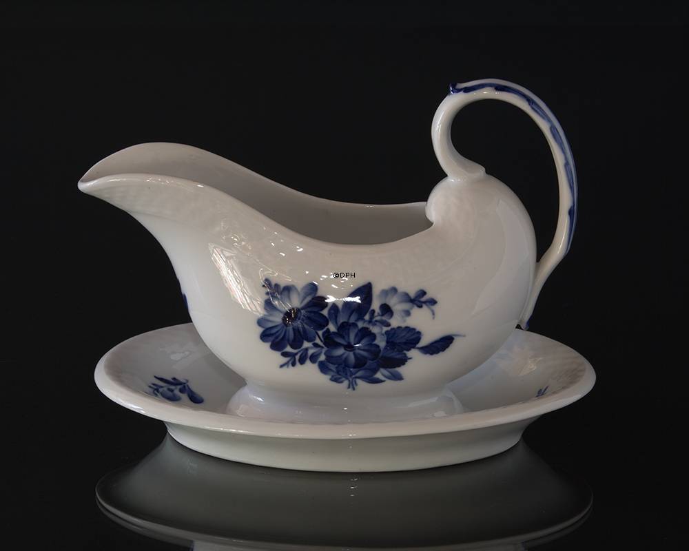 Blaue Blume, glatt, Sauciere Nr. 10/8069, Royal Copenhagen