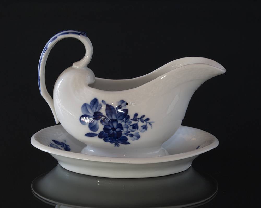 Blaue Blume, glatt, Sauciere Nr. 10/8069, Royal Copenhagen