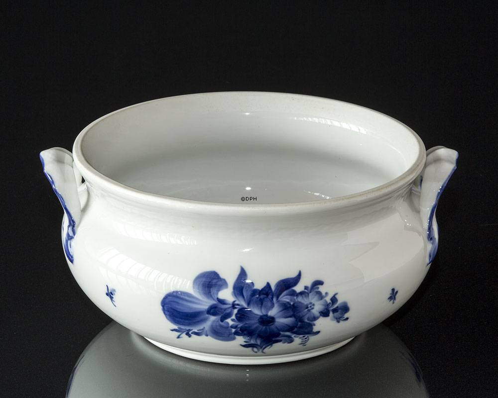 Blaue Blume, glatt, Suppenterrine Nr. 10/8112 - Gross OHNE Deckel, Royal Copenhagen