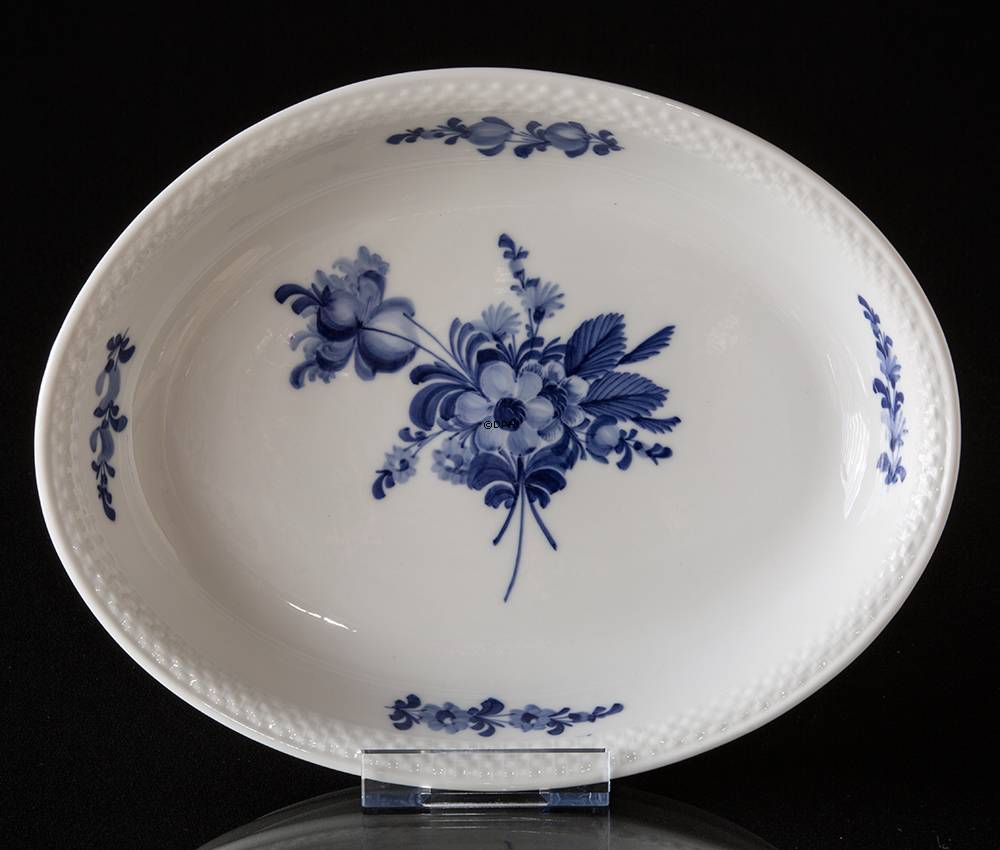 Blaue Blume, glatt, Ovale Servierplatte Nr. 10/8133, 28 cm, Royal Copenhagen