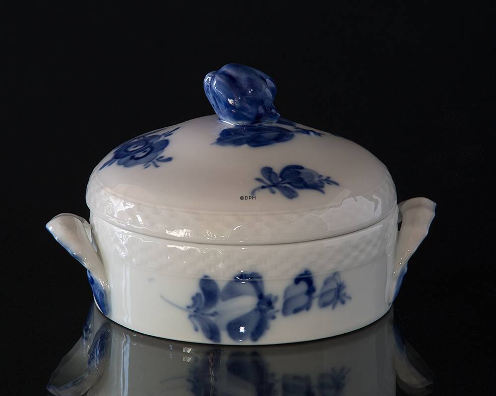 Blaue Blume, glatt, Butterdose Nr. 10/8139, Royal Copenhagen