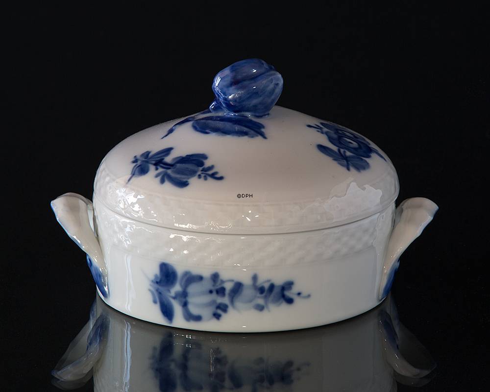 Blaue Blume, glatt, Butterdose Nr. 10/8139, Royal Copenhagen
