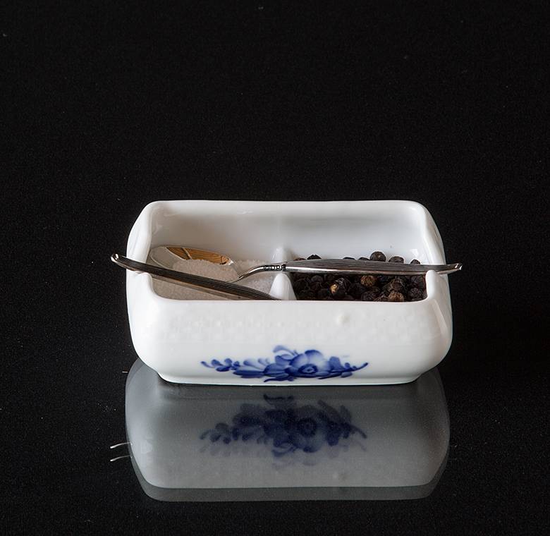 Blaue Blume, glatt, Salz- und Pfefferfass Nr. 10/8150, Royal Copenhagen