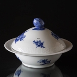 Blaue Blume, glatt, Schüssel mit Deckel Nr. 10/8154, Royal Copenhagen ø18cm