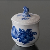 Blaue Blume glatt, Senfglas mit Deckel Nr. 10/8205, Royal Copenhagen