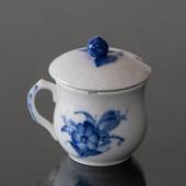 Blaue Blume glatt, Senfglas mit Deckel