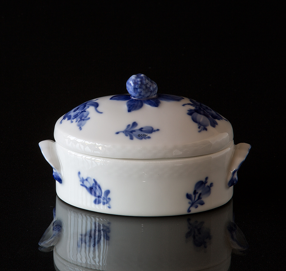 Blaue Blume, glatt, Glas mit Deckel Nr. 10/8238, Royal Copenhagen