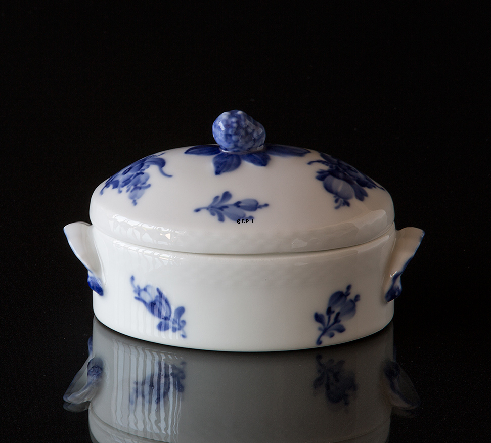 Blaue Blume, glatt, Glas mit Deckel Nr. 10/8238, Royal Copenhagen