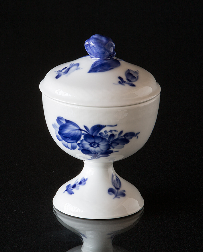 Blaue Blume, glatt, Marmeladenglas mit Deckel Nr. 10/8241, Royal Copenhagen