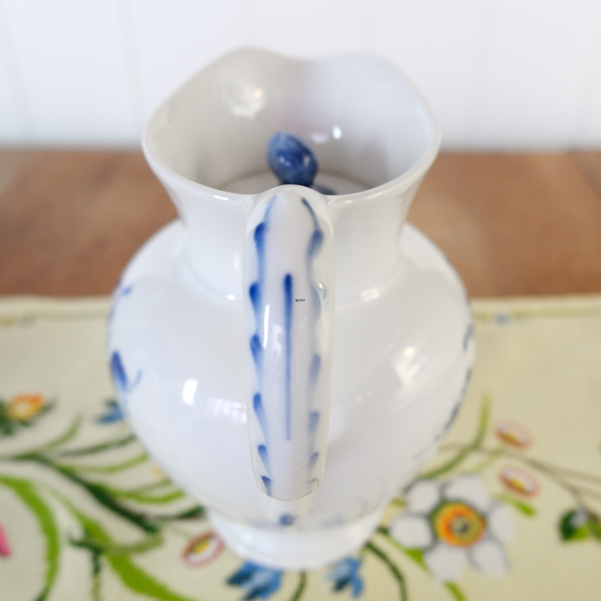 Blaue Blume, glatt, Gross Schokoladentopf mit Deckel Nr. 10/8246, Royal Copenhagen