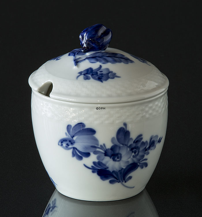 Blaue Blume, glatt, Marmeladekrug mit Deckel Nr. 10/8250, Royal Copenhagen