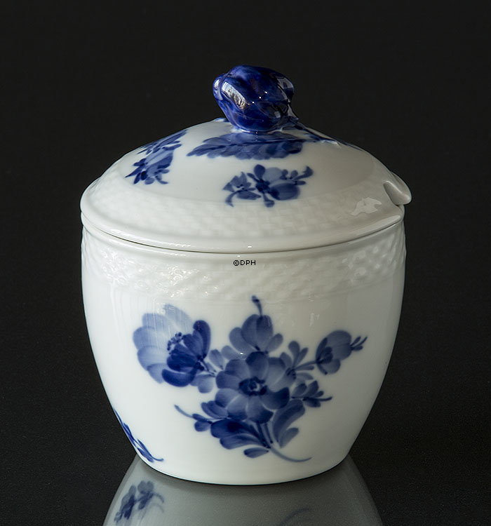 Blaue Blume, glatt, Marmeladekrug mit Deckel Nr. 10/8250, Royal Copenhagen