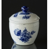 Blaue Blume, glatt, Marmeladekrug mit Deckel Nr. 10/8250, Royal Copenhagen