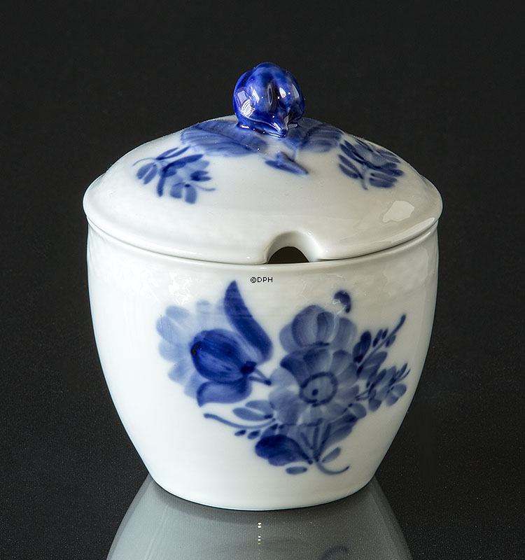 Blaue Blume, glatt, Marmeladekrug mit Deckel Nr. 10/8283, Royal Copenhagen