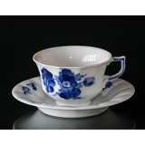 Blaue Blume, eckig, Teetasse (Gross Kaffeetasse) und Untertasse Nr. 10/8500 1,8dl, Royal Copenhagen