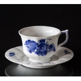 Blaue Blume, eckig, große Teetasse und Untertasse Nr. 10/8501, Royal Copenhagen