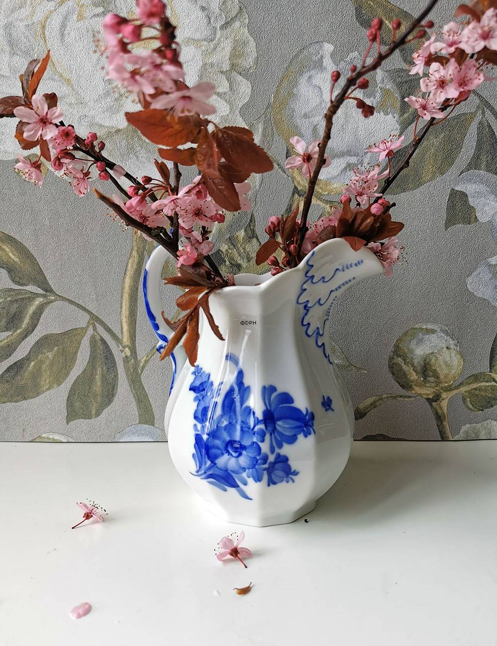Blaue Blume, eckig, Creme oder Milchkrug Nr. 10/8520, Royal Copenhagen