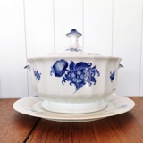 Blaue Blume, eckig, Terrine Nr. 10/8532 mit Fuss Nr. 10/8533, Royal Copenhagen